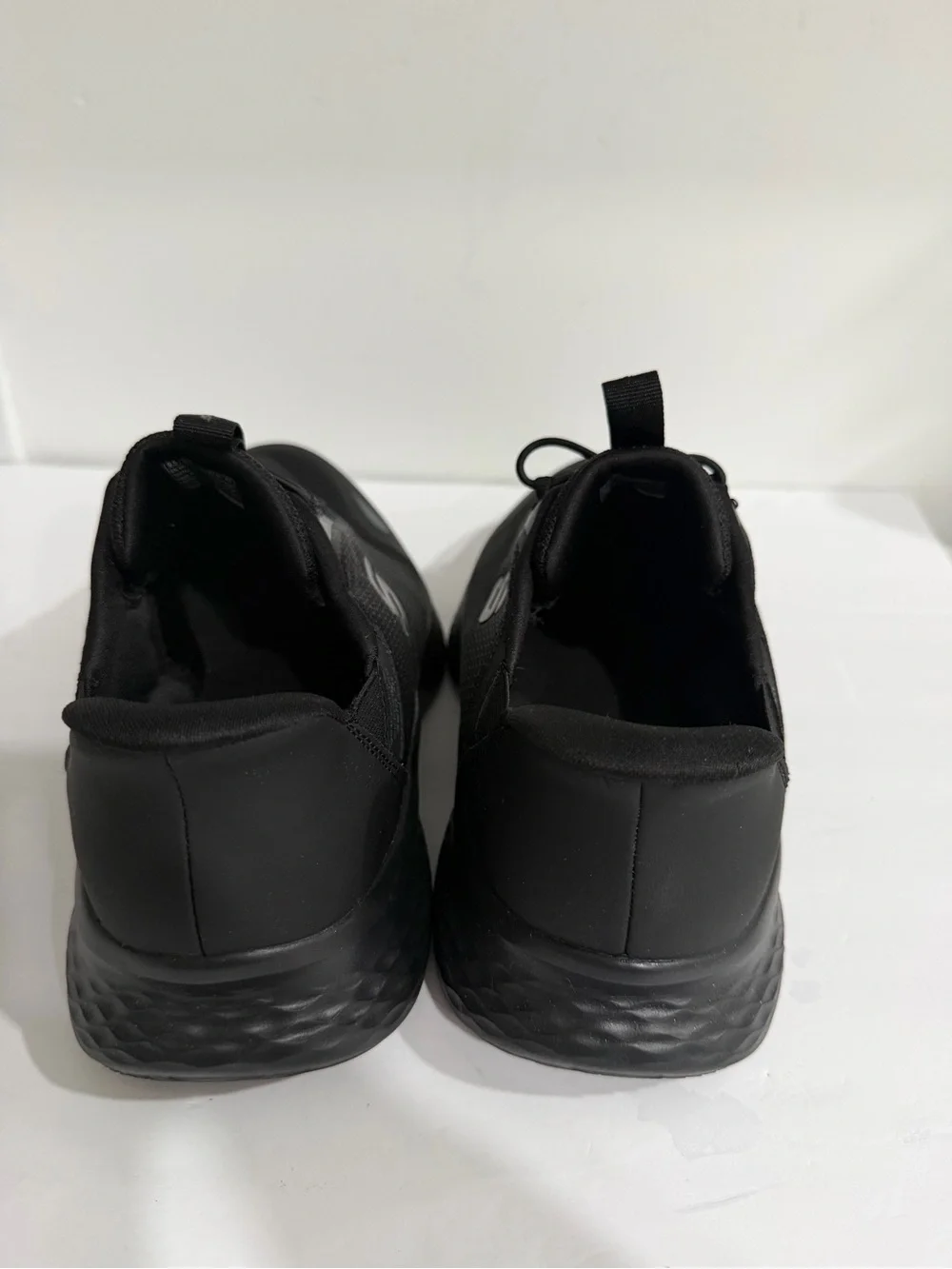 Skechers Men's Black Mesh Athletic Slip-On Sneaker with Gray Logo